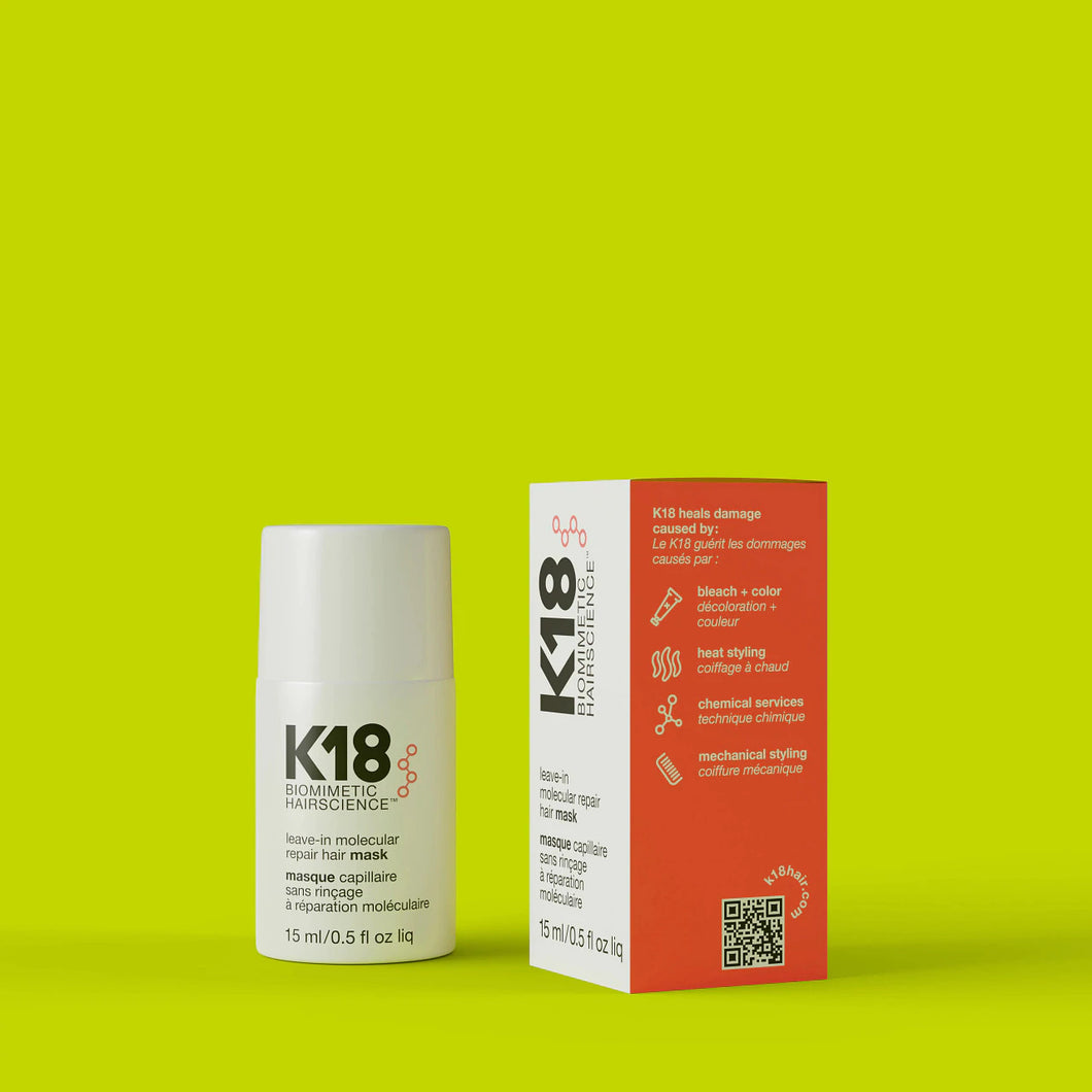 K18 Leave in molecular repair hair mask 15ml